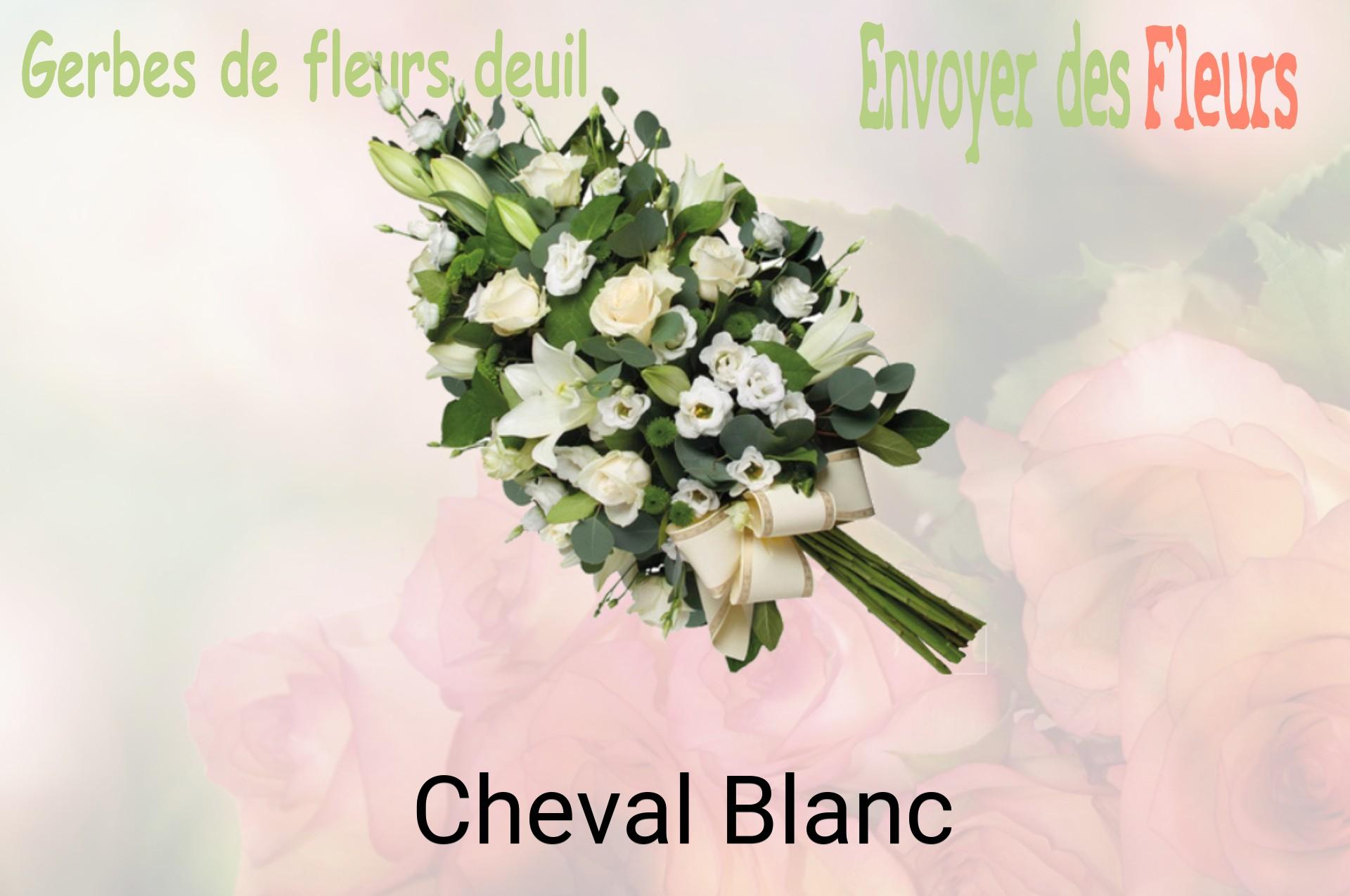 Gerbe de fleurs de deuil livrée à Cheval-Blanc